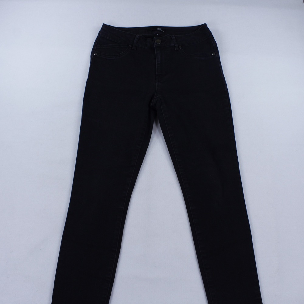 1822 Denim Curvy Contour Ankle Skinny Jeans Black Women's Size 8
